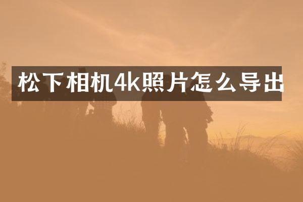相机4k照片怎么导出