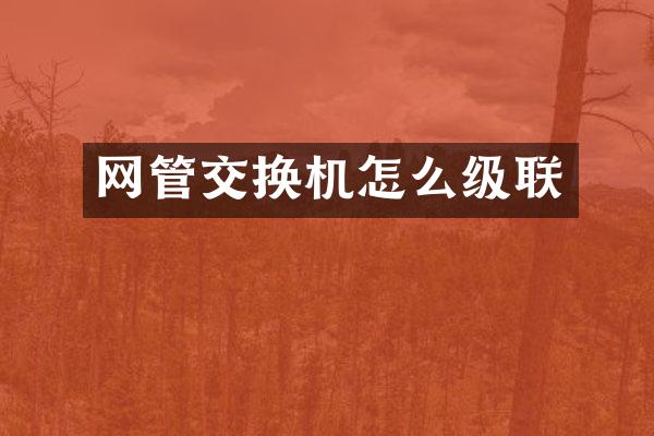 网管交换机怎么级联