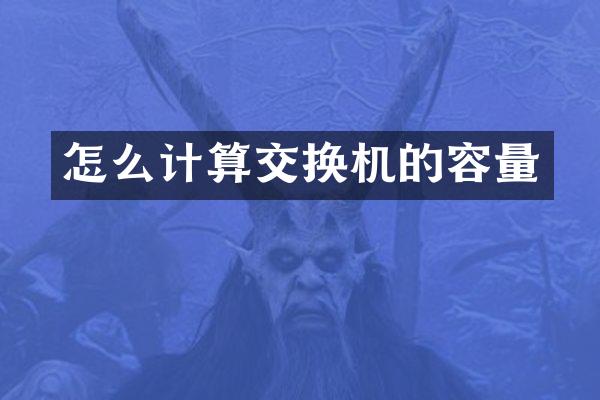 怎么计算交换机的容量