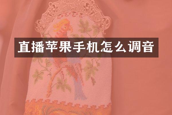 直播苹果手机怎么调音