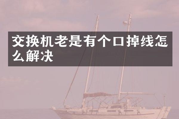 交换机老是有个口掉线怎么解决