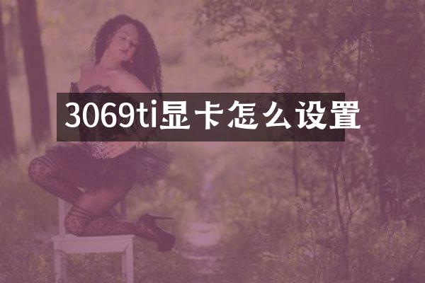 3069ti显卡怎么设置