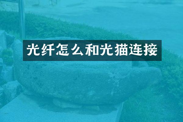 光纤怎么和光猫连接