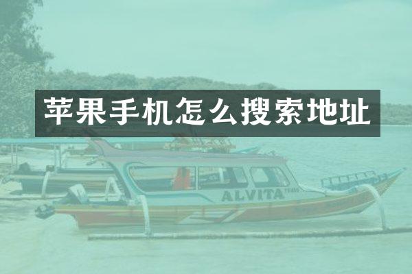 苹果手机怎么搜索地址
