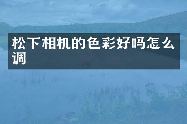 相机的色彩好吗怎么调