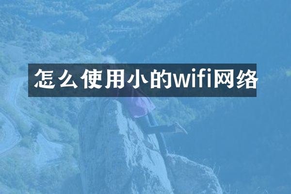 怎么使用小的wifi网络