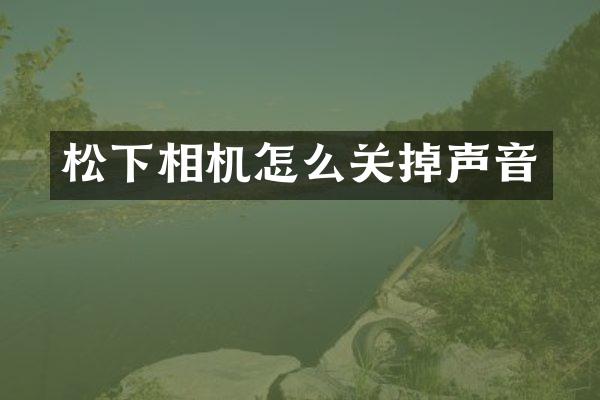 相机怎么关掉声音