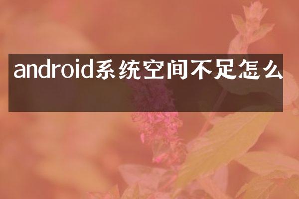 android系统空间不足怎么办