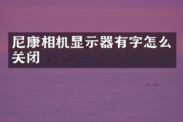 尼康相机显示器有字怎么关闭