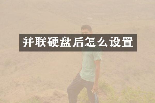 并联硬盘后怎么设置