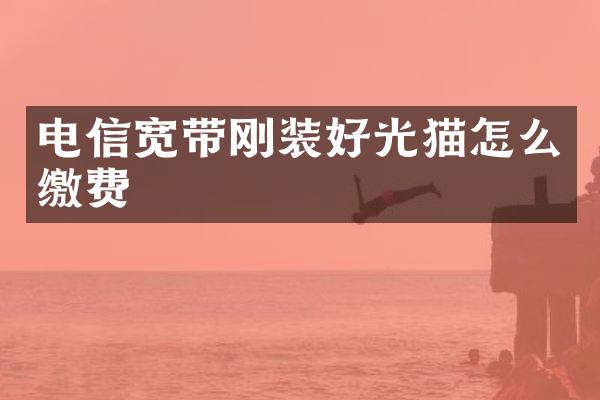 电信宽带刚装好光猫怎么缴费