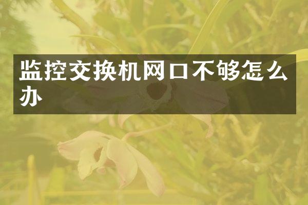 监控交换机网口不够怎么办