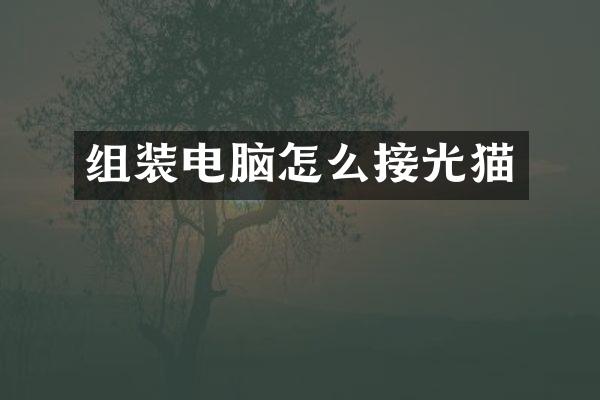 组装电脑怎么接光猫