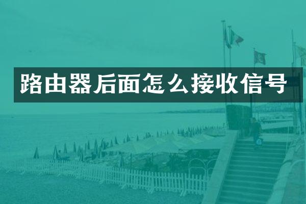 路由器后面怎么接收信号