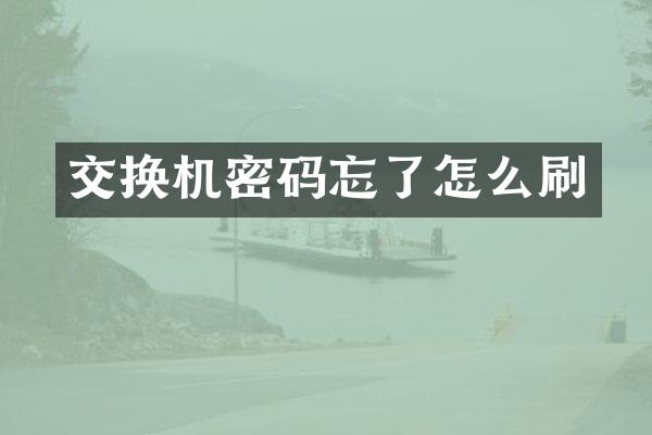 交换机密码忘了怎么刷