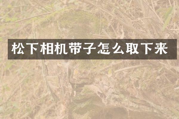 相机带子怎么取下来