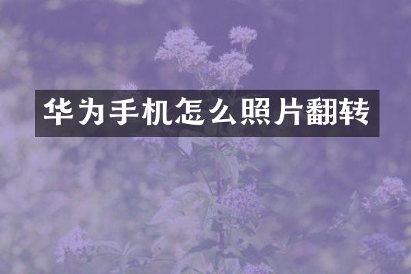 华为手机怎么照片翻转