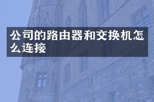 公司的路由器和交换机怎么连接
