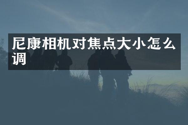 尼康相机对焦点大小怎么调