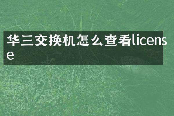 华三交换机怎么查看license