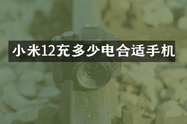 小米12充多少电合适手机