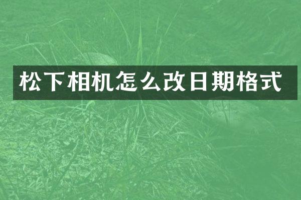 相机怎么改日期格式