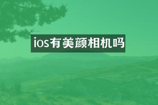 ios有美颜相机吗