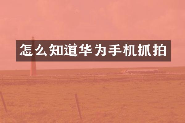 怎么知道华为手机抓拍