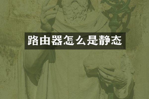 路由器怎么是静态