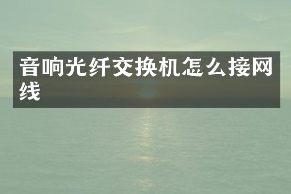 音响光纤交换机怎么接网线
