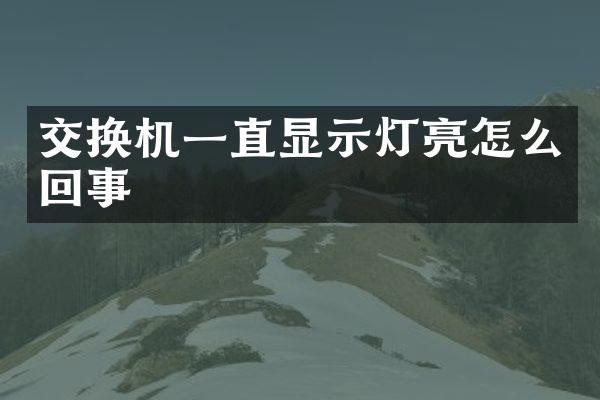 交换机一直显示灯亮怎么回事