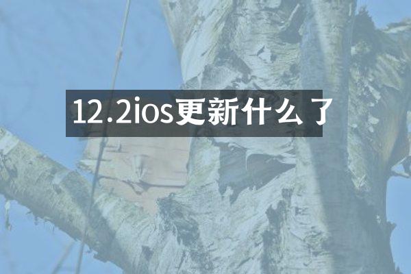 12.2ios更新什么了