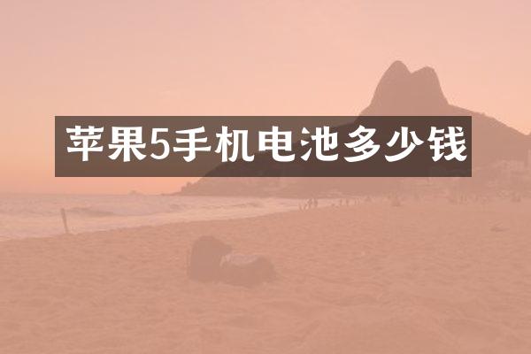 苹果5手机电池多少钱