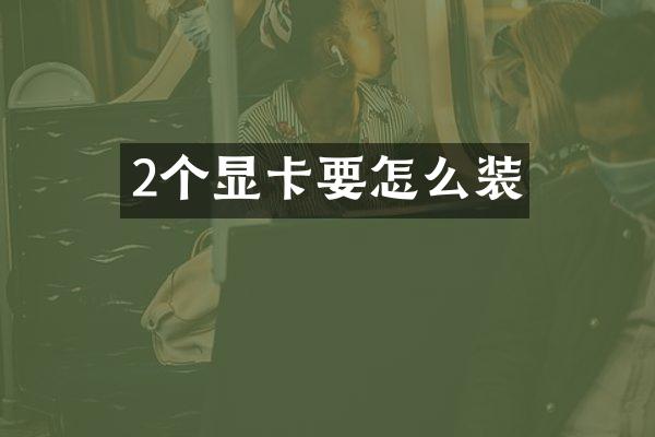 2个显卡要怎么装