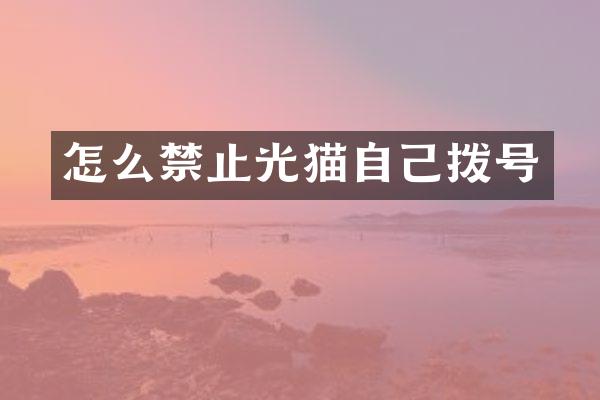 怎么禁止光猫自己拨号