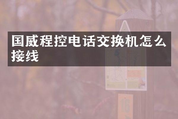 国威程控电话交换机怎么接线