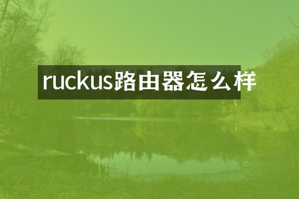 ruckus路由器怎么样