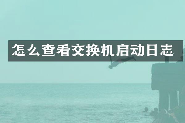 怎么查看交换机启动日志
