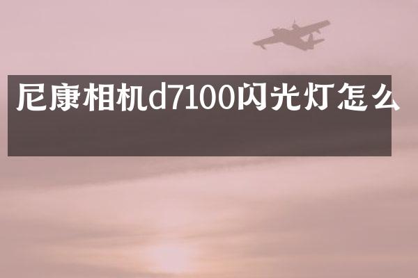 尼康相机d7100闪光灯怎么关