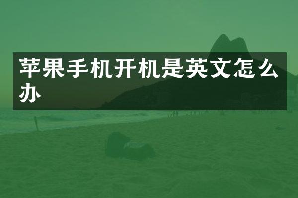 苹果手机开机是英文怎么办