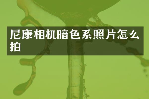 尼康相机暗色系照片怎么拍