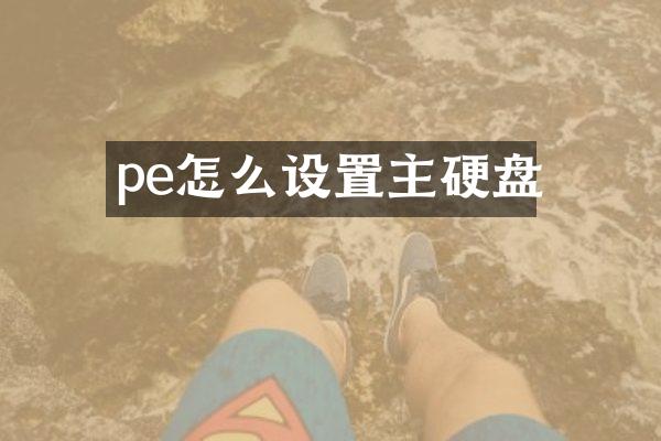 pe怎么设置主硬盘