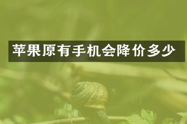 苹果原有手机会降价多少