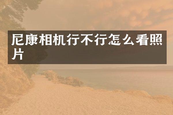 尼康相机行不行怎么看照片