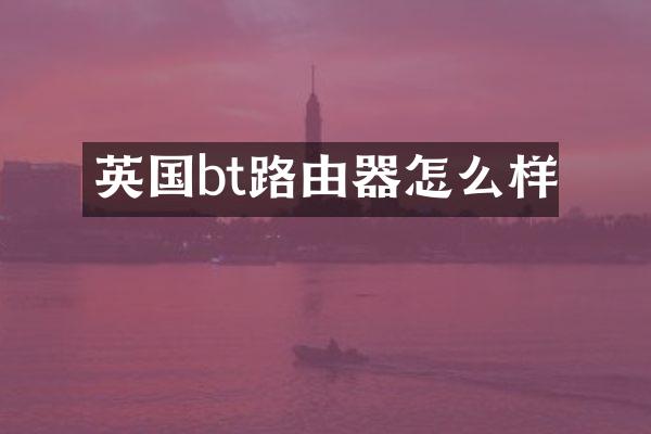 英国bt路由器怎么样