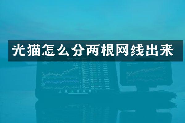 光猫怎么分两根网线出来