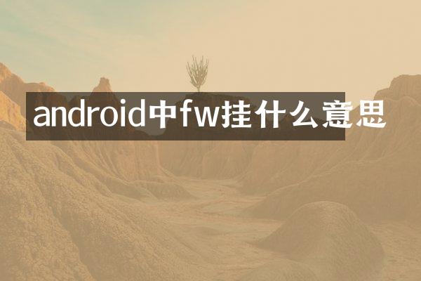 android中fw挂什么意思