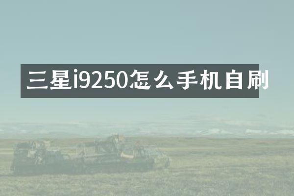 三星i9250怎么手机自刷