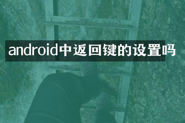 android中返回键的设置吗