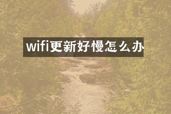wifi更新好慢怎么办